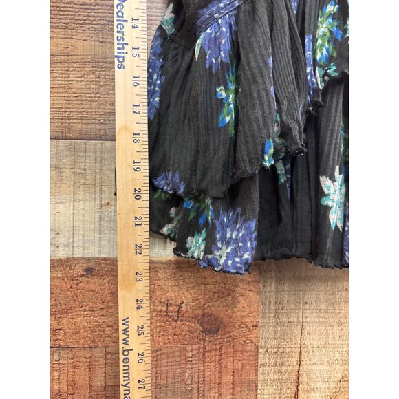 Free People Womens Floral Tiered Black Cami Top Size M - Picture 4 of 7